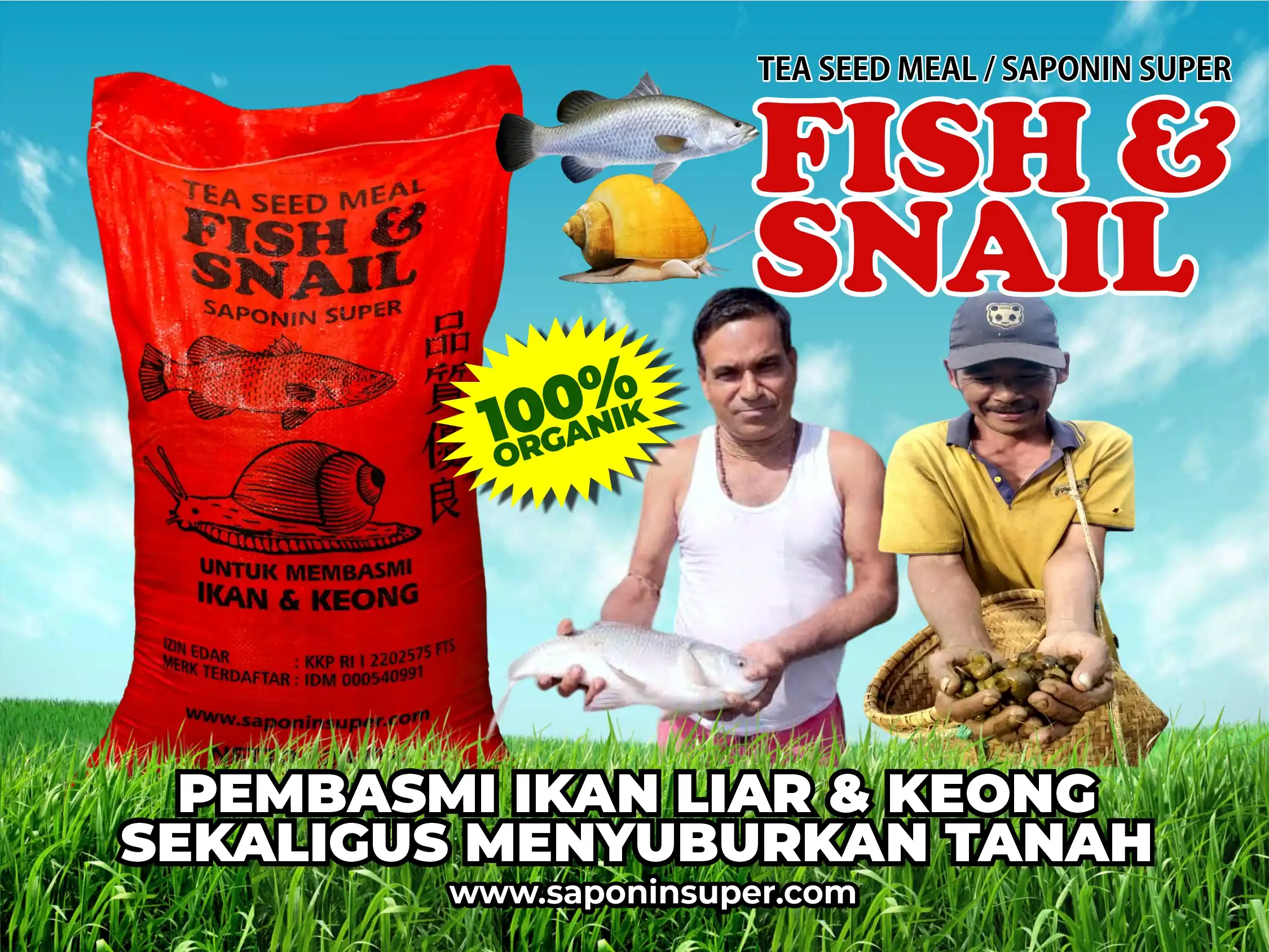 Tea Seed Meal / Saponin Super FISH & SNAIL